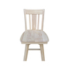 International Concepts San Remo Bar Height Stool, with Swivel, 30." Seat Height, Unfinished S-103SW